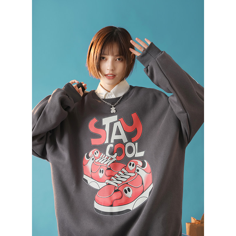 @中性风2025新款圆领卫衣图形印花情侣秋冬WY605P43控58,男装卫衣,星座517A-1