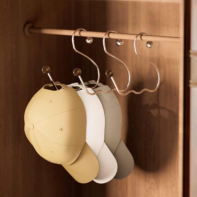 不锈钢帽子围巾领带收纳架适用于家用宿舍整理 多功能防锈帽架衣
