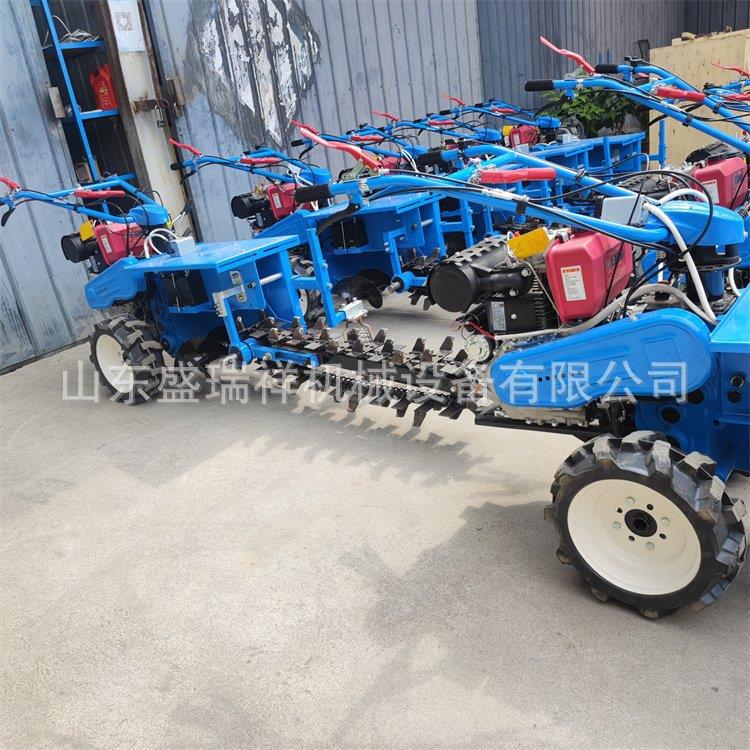 农排水挖沟机履果带链条开沟机园施埋肥GEC田开槽机工程管柴油开