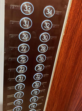 电梯按钮盲文贴片不锈钢新国标25*11矩形24.3方形外呼内选带3M胶