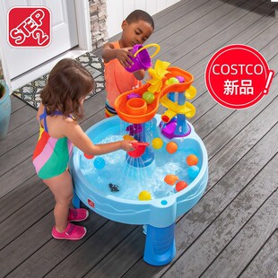 美国进口step2儿童瀑布戏水桌玩水台宝宝沙水池玩具网红水上乐园