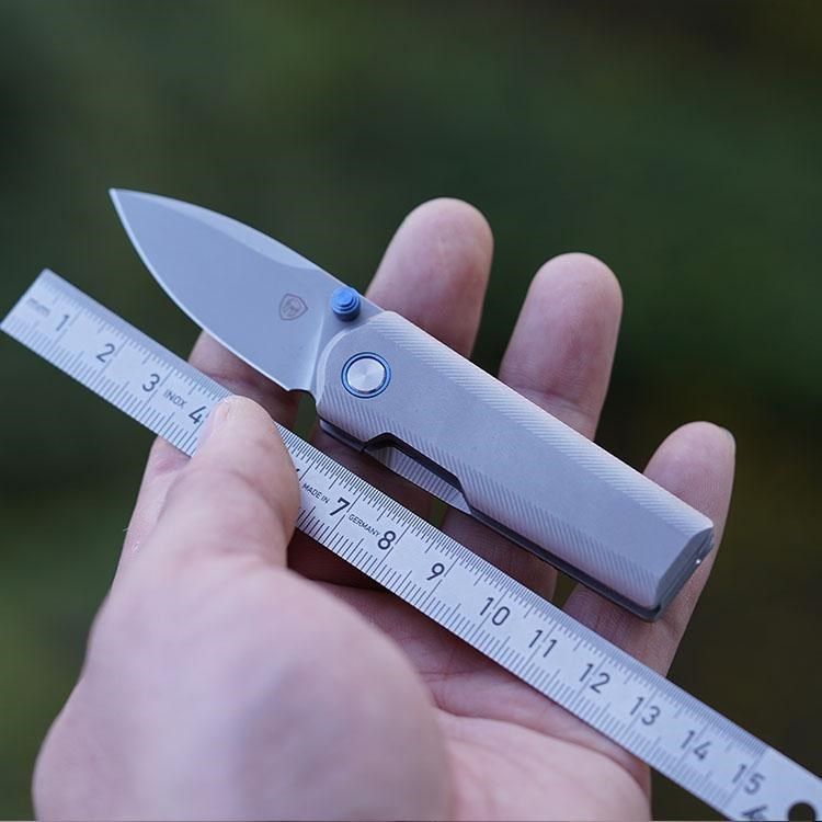 钛合金柄M390粉末钢高硬度神钢EDC小折刀快开迷你刀把玩防身精品