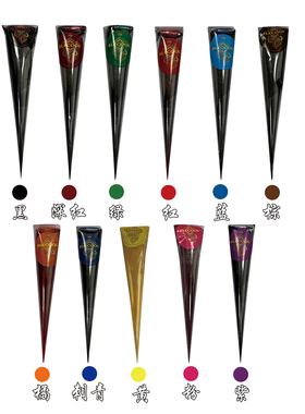 ELECOOL 11色25g彩色海娜膏中国风高级手绘纹身膏防水非植物果汁