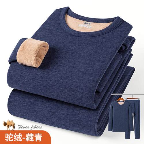 士套装发热加绒保暖内衣啄木鸟