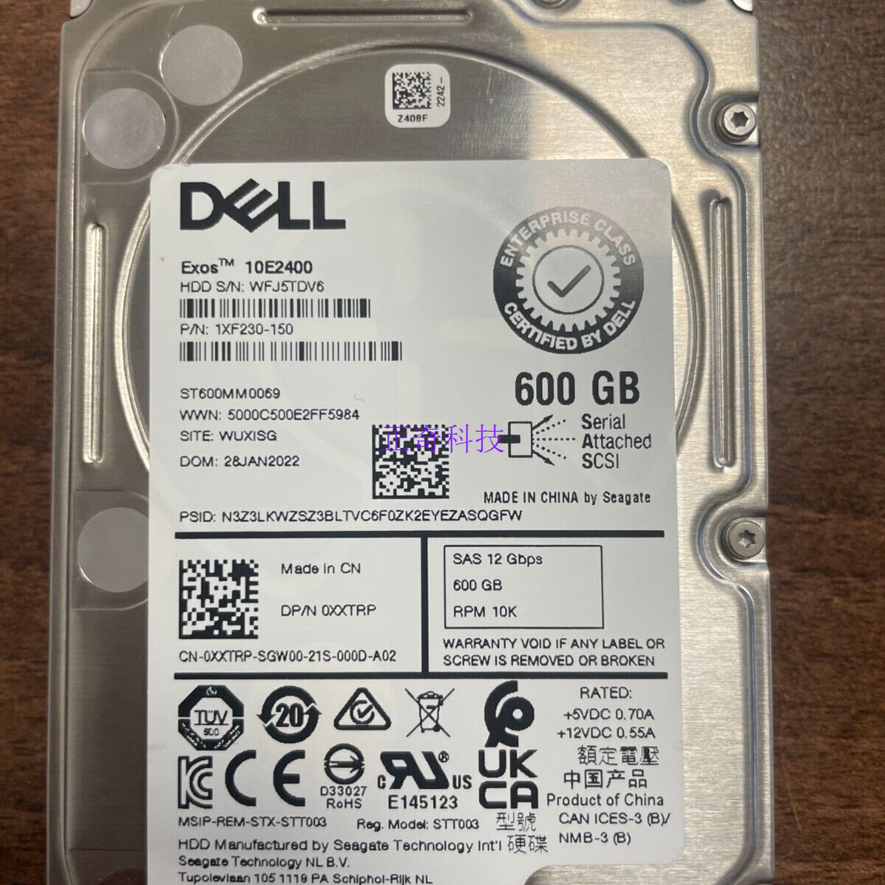 DELL 0XXTRP ST600MM0069 1XF230-150 600G 10K 12Gb 2.5 SAS硬盘