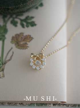 木石有言圣诞花环S925纯银项链