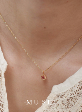 蔷薇S925纯银镀18K金简约项链女