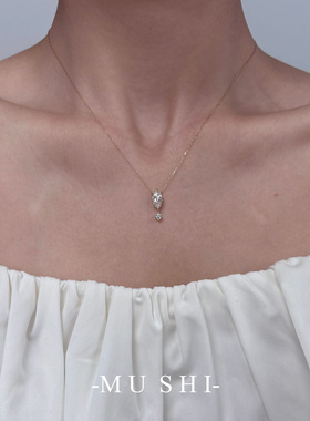 爆闪水滴项链女2025新爆款锁骨链