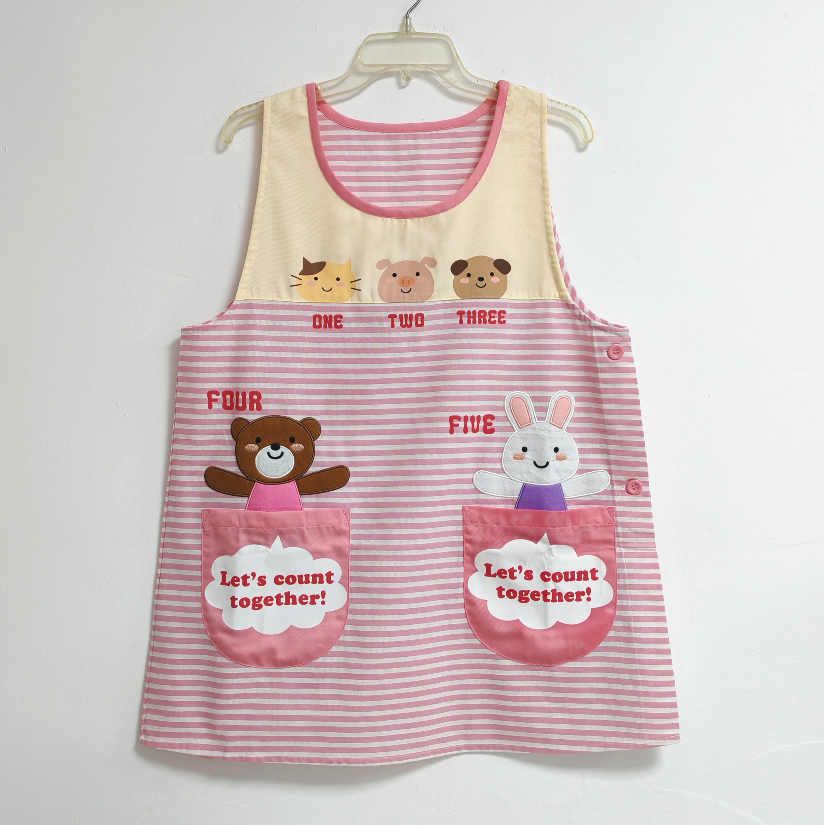 包邮女创意 短款围裙卡通店员服反穿衣时尚可爱韩版工作居家罩衣