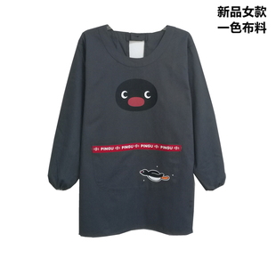 时尚 罩衣厨房日本卡通外贸韩版 围裙长袖 贸居家服反穿工作服 包邮