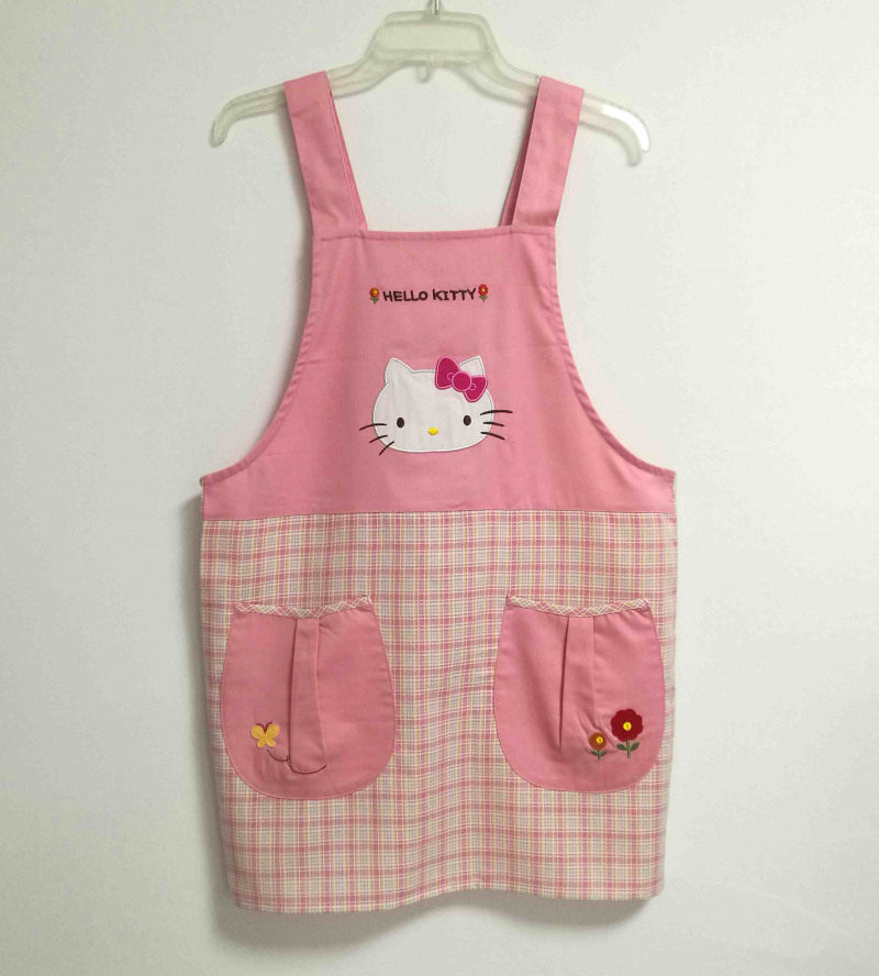 包邮成人创意长袖围裙女店员工作服日本居家服厨房时尚韩版反穿罩