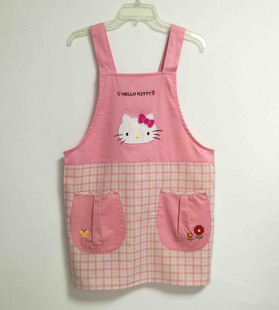 包邮成人创意长袖围裙女店员工作服日本居家服厨房时尚韩版反穿罩