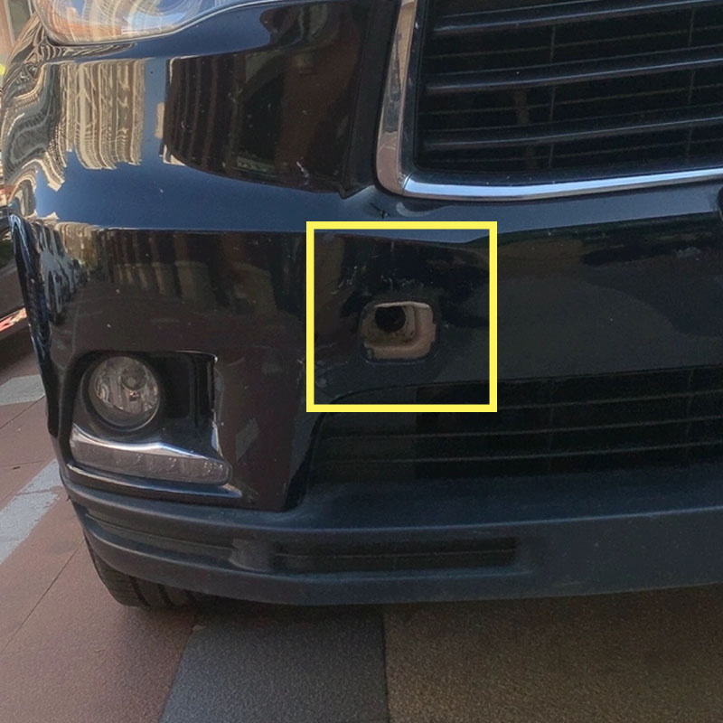 091415汉兰达前杠拖车盖子烤漆