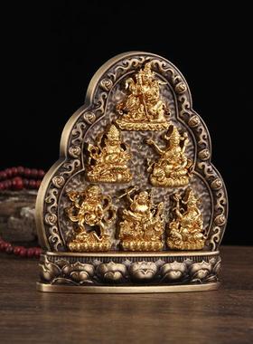 密宗佛前桌面摆件六财神水财神纯铜家居客厅玄关供佛摆件供具