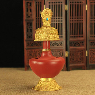 贲巴壶文巴壶 纯铜 上师宝瓶 贡品 尼泊尔工艺 事业宝瓶 财宝瓶