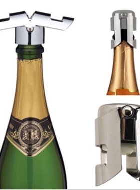 不锈钢香槟通用酒塞气泡酒瓶保鲜密封塞子Champagne Stoppers*