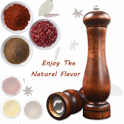实木胡椒研磨器海盐磨碎器