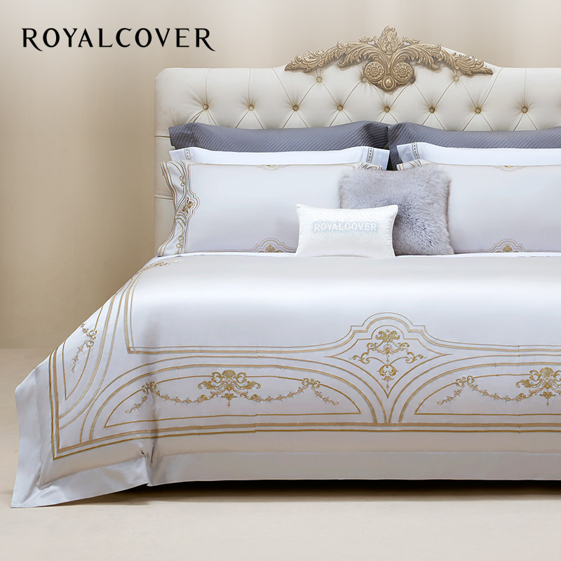 ROYALCOVER/罗卡芙欧式刺绣100S长绒棉铂丽棉床单四件套 维纳利亚,床上用品,床品套件/四件套/多件套,淘宝优惠券,粉丝福利购,淘宝优惠卷