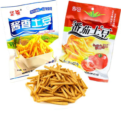 坚强酱香土豆番茄薯条膨化零食品