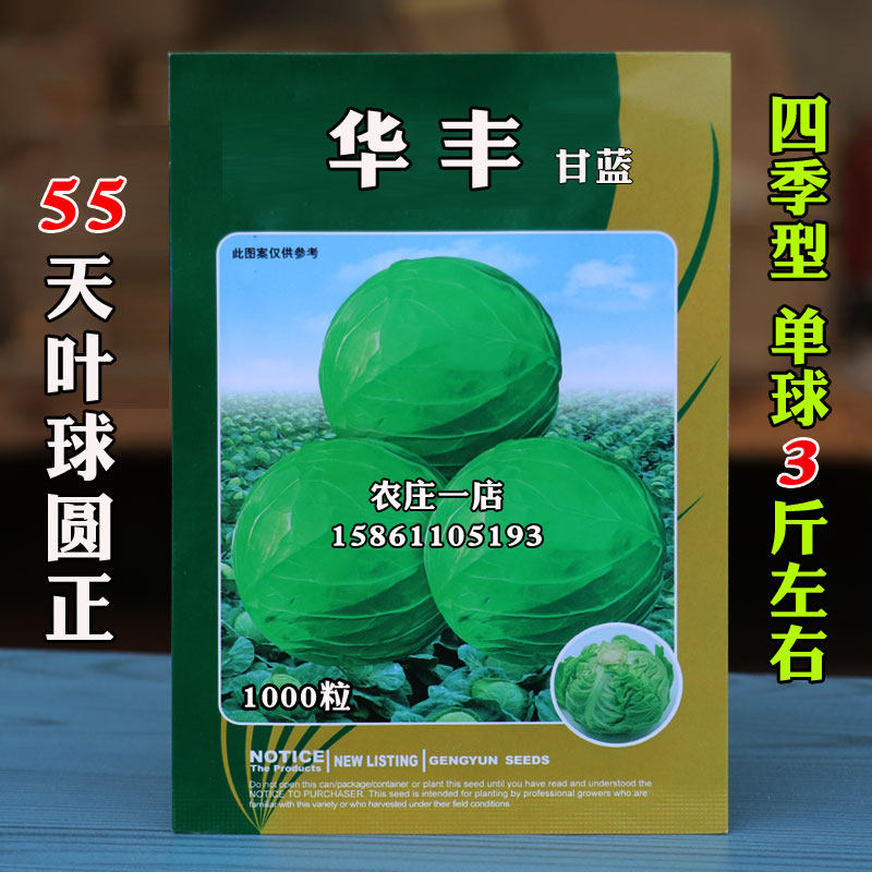 华丰甘蓝种籽卷心菜种子四季包菜籽农家种大全蔬菜种孑夏秋季耐热