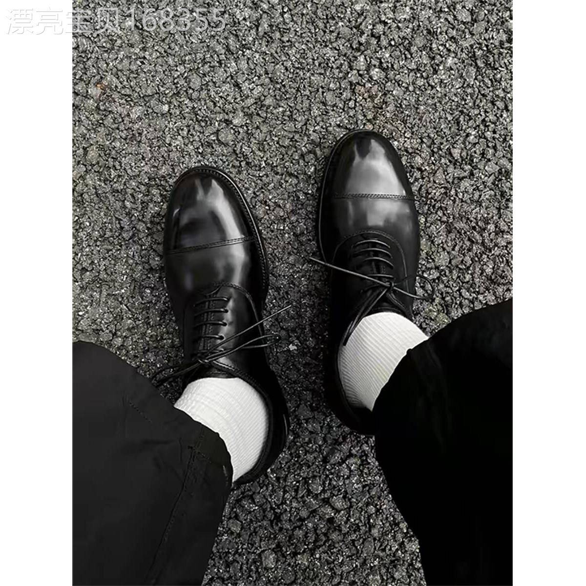 【高品质】三接头牛津鞋男款真皮英伦休闲正装通勤德比新郎结婚鞋