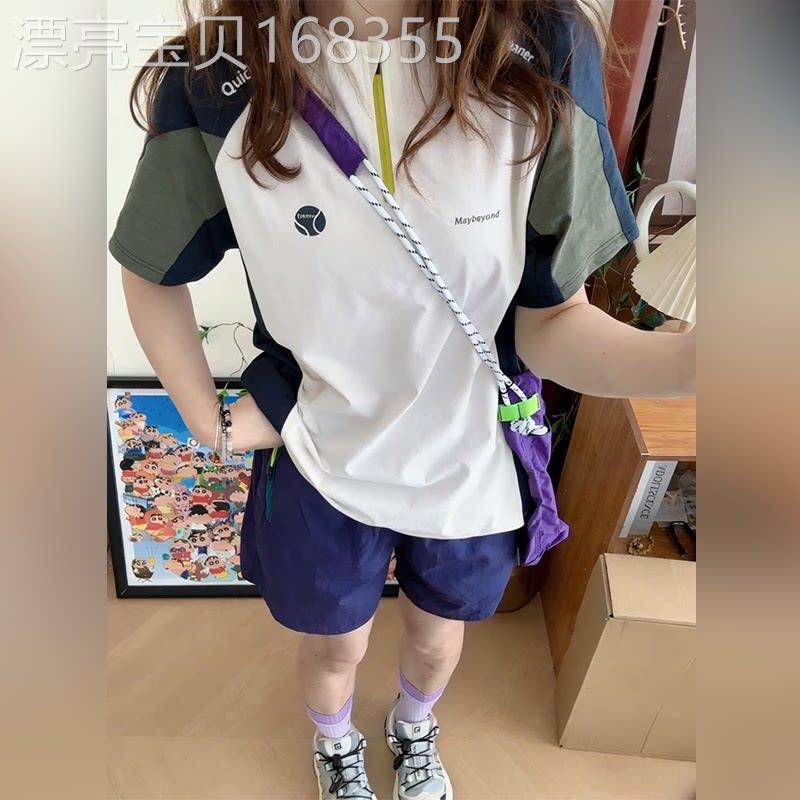 潮牌美式健身速干短袖男女夏季薄款户外防晒骑行服t恤羽毛球半袖