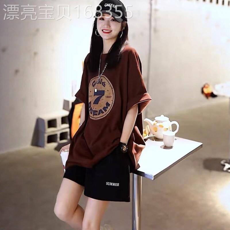 休闲套装女夏季2026年新款韩版宽松显瘦运动服短袖t恤短裤两件套