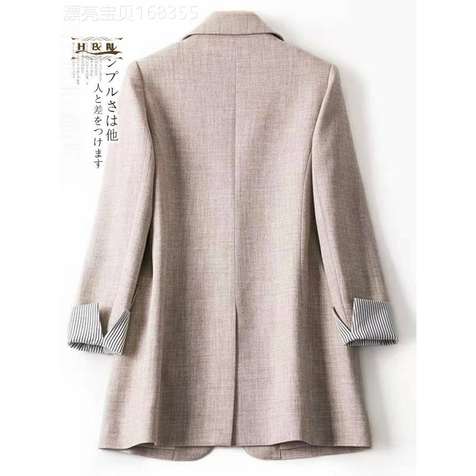 杏色西装外套女春秋2025新款高端设计感小众高级感穿搭西服职业装