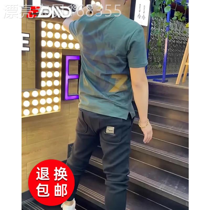 高端棉麻男士短袖T恤2026新款夏季薄款印花亚麻T恤男款百搭半袖