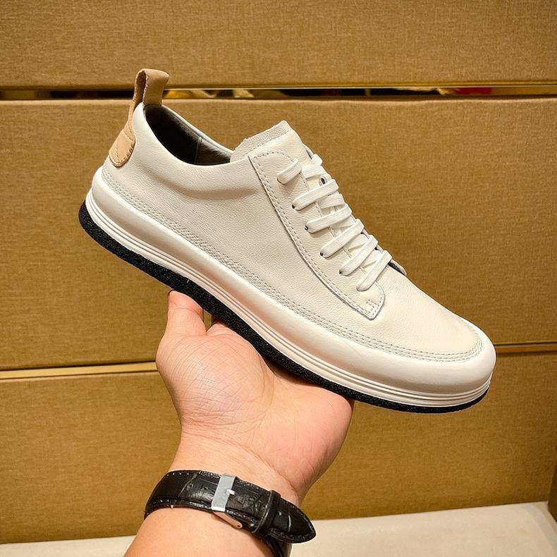 韩国专柜 欧洲站真皮时尚男鞋潮牌高端休闲板鞋系带运动鞋