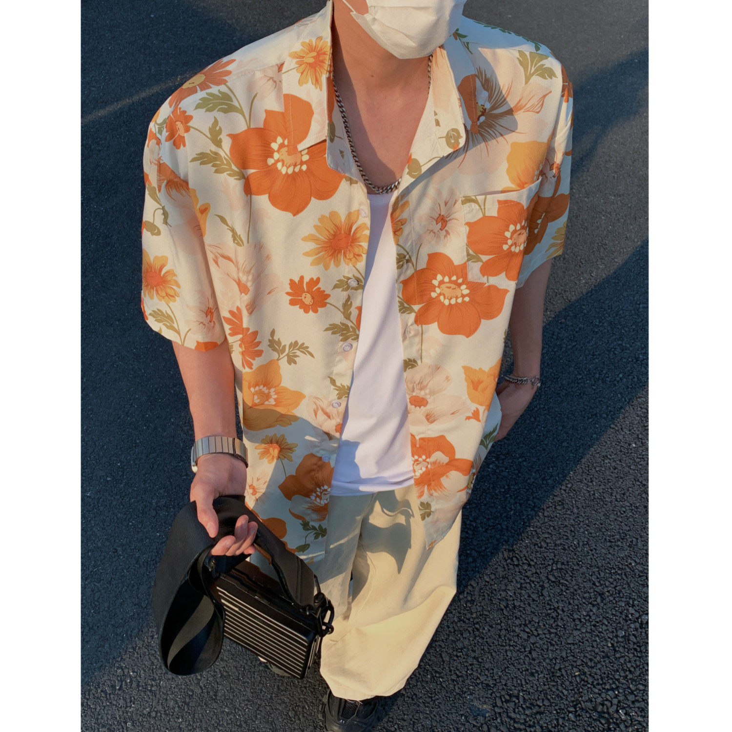 夏季短袖花衬衫C22P40,男装T恤,电商A433