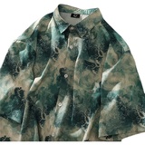 港风防晒冰丝夏季男女宽松印花衬衫情侣C28P40，男装防晒衣，电商A433