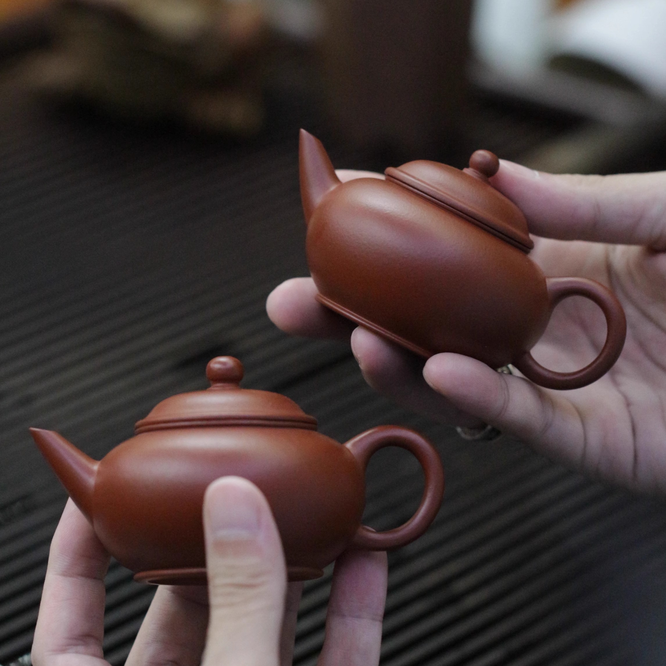 一茶器独孔大红袍朱泥水平壶