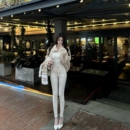 牛仔裤 MISSCC 基础百搭收腰显瘦紧身白色小脚裤 小白裤 韩国欧尼