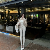 韩国欧尼 小白裤 基础百搭收腰显瘦紧身白色小脚裤 MISSCC 牛仔裤