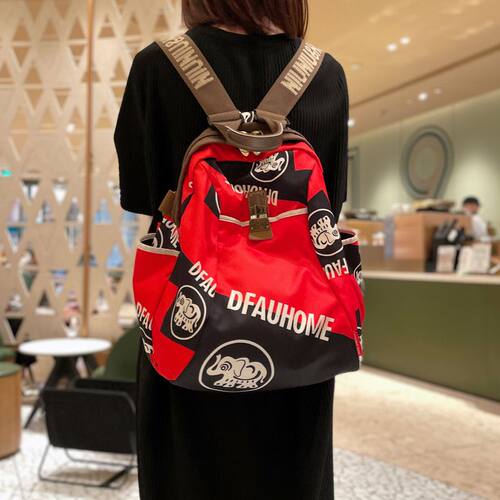 洋气外出旅游双肩包女2026新款时尚登山包旅行轻便牛津布女士背包