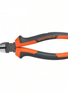 钢盾双色柄斜咀钳6寸8寸耐用工业级斜嘴钳S045006电工斜口钳