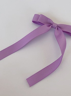 25元包邮朵拉手作简约芭蕾少女飘带蝴蝶结头饰发饰紫色双马尾发夹