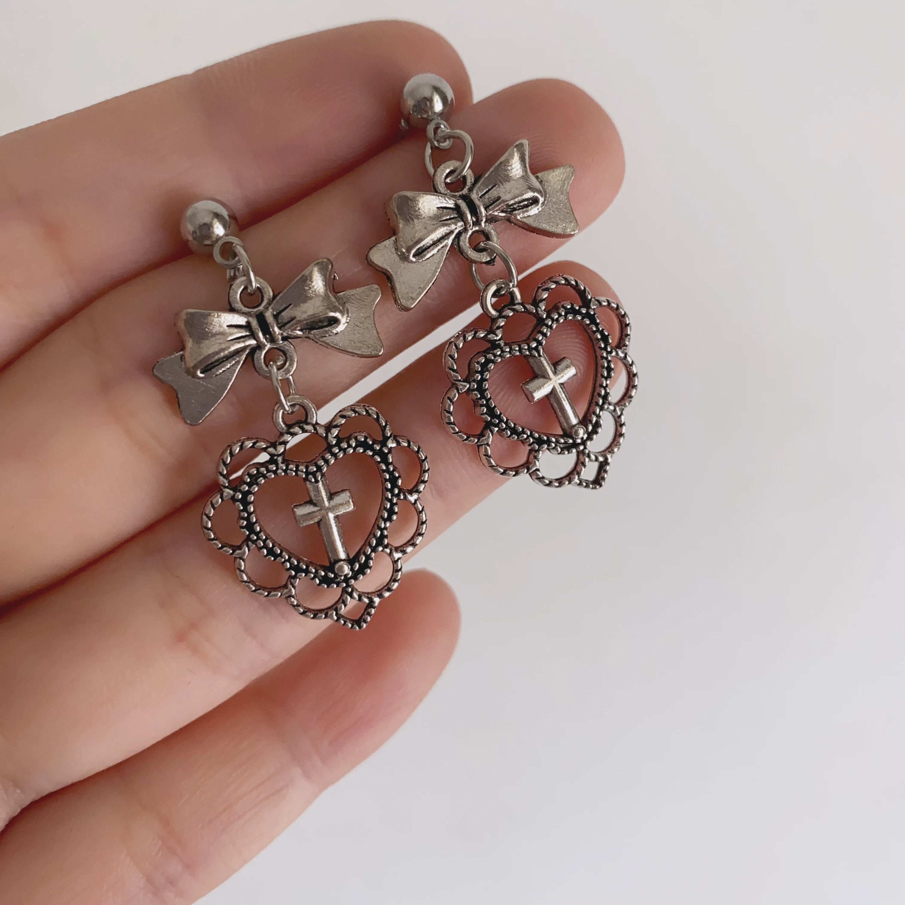 Ретро милые серьги с бантом, DIY, европейский стиль