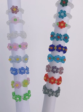 花朵戒指25元拉手雅风串珠编织