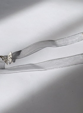 25元包邮朵拉手作夏日雪纱仙女choker蝴蝶丝带女短款颈带项圈饰品