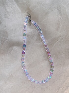 朵拉手作项链25元桃心脖颈炫彩