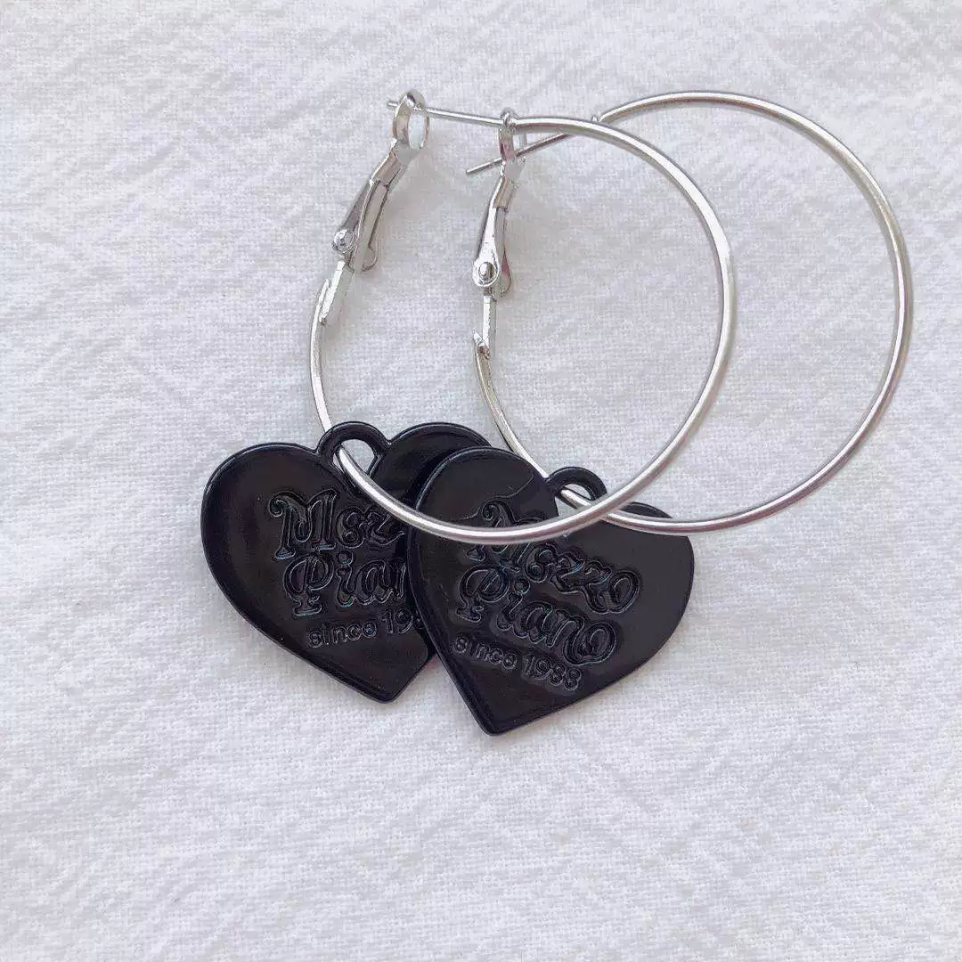Purple white retro universal earrings, DIY