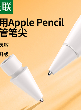 绿联针管笔尖适用于applepencil电容笔ipad苹果触控笔替换改造阻尼防滑平板pencil类纸膜金属笔头ipencil笔尖