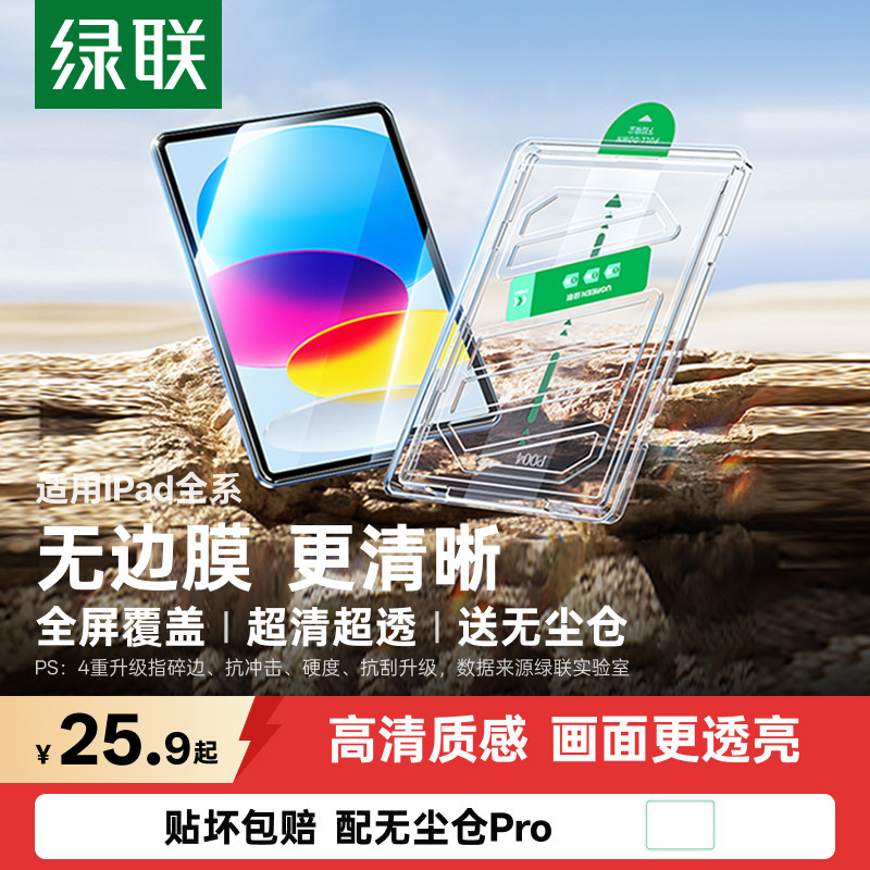 送无尘仓Pro】超清晰iPad无边膜										