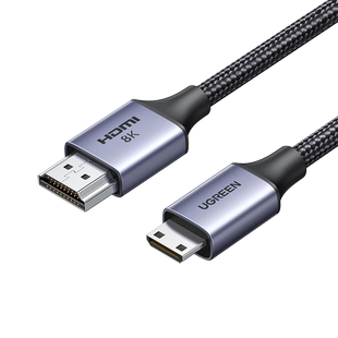 绿联 minihdmi转hdmi2.1线8k高清转换迷你小头转大头适用佳能相机