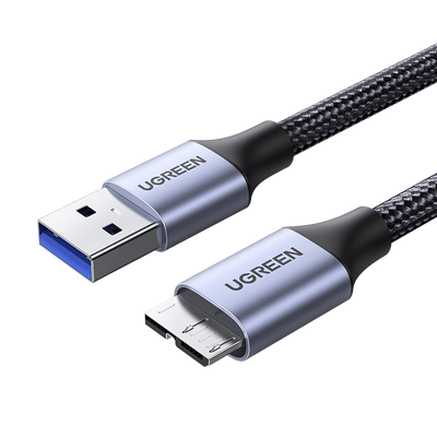 绿联铝合金usb3.0移动硬盘数据线