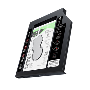 绿联 光驱位硬盘托架盒9.5mm笔记本SATA3.0接口2.5英寸机械硬盘支架盒面板改SSD固态扩内存提速度SATA2.0通用