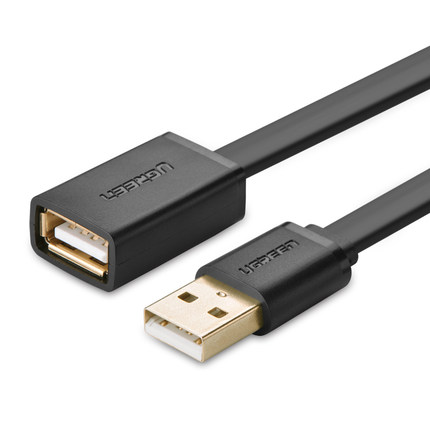 绿联 USB延长线公对母 电脑usb加长线U盘鼠标键盘延长线1/2/3/5米