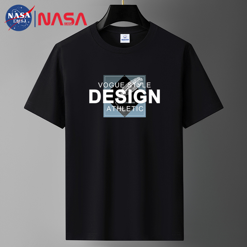 NASA夏季新款短袖T恤男青年纯棉打底衫半袖宽松大码潮牌百搭体恤